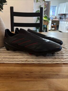 adidas Black Men's Soccer Cleats with Red Accents